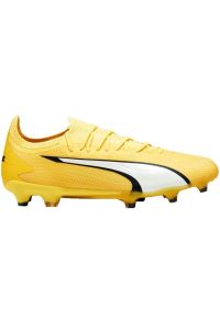 Buty piłkarskie Puma Ultra Ultimate FG/AG M 107311 04 żółte. Kolor: żółty. Materiał: materiał. Szerokość cholewki: normalna. Sport: piłka nożna #3