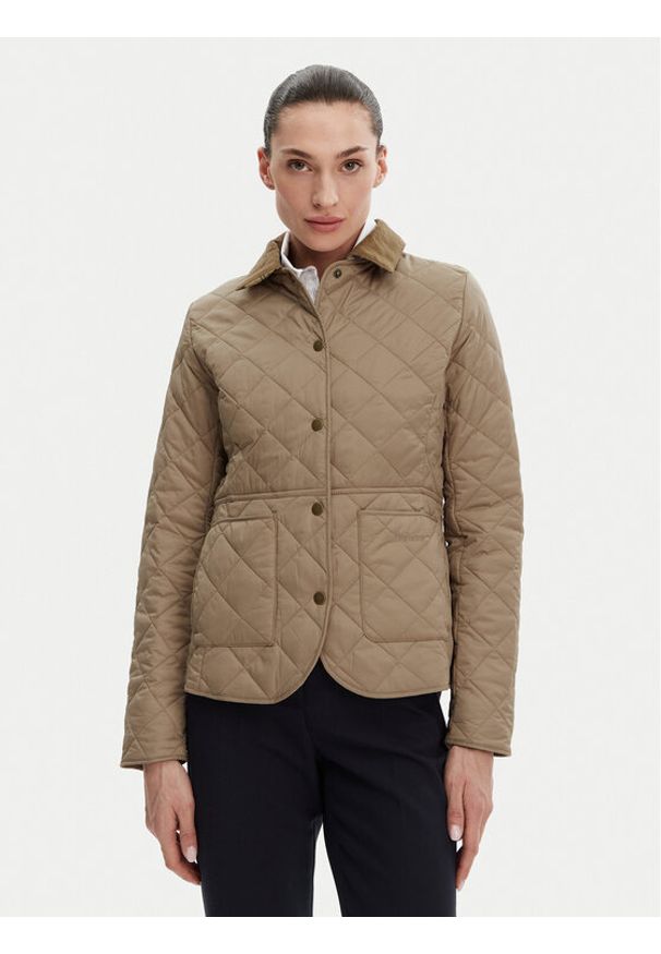 Barbour Kurtka przejściowa Deveron LQU1012BE34 Beżowy Regular Fit. Kolor: beżowy. Materiał: syntetyk