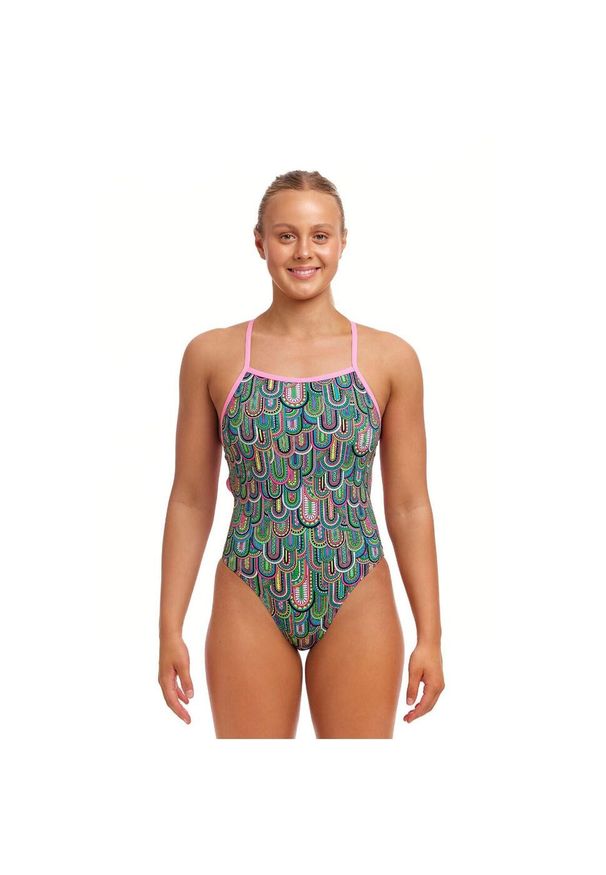 FUNKITA - Strój pływacki jednoczęściowy damski Funkita Tie Me Tight One Piece. Kolor: wielokolorowy