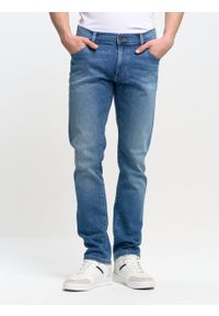 Big-Star - Spodnie jeans męskie dopasowane Martin 432. Okazja: na co dzień. Kolor: niebieski. Styl: casual, klasyczny #3