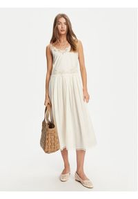 TwinSet - TWINSET Sukienka letnia 251TT2160 Écru Regular Fit. Materiał: bawełna. Sezon: lato #3