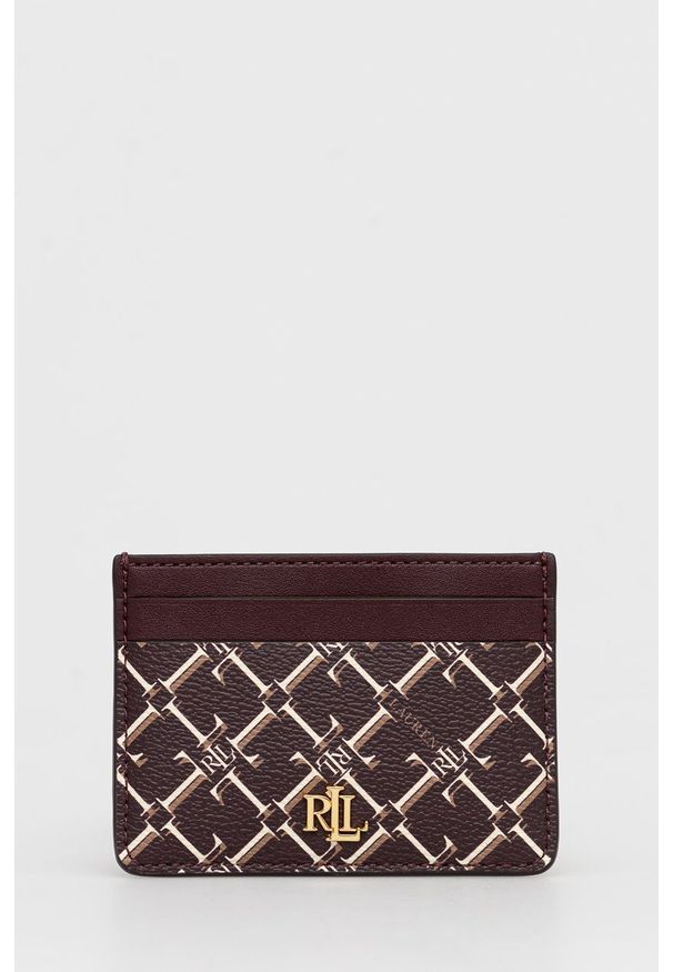 Lauren Ralph Lauren - Portfel. Kolor: czerwony. Materiał: materiał