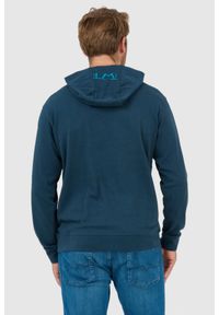 La Martina - LA MARTINA Granatowa bluza męska z kapturem, Rozmiar XXL. Typ kołnierza: kaptur. Kolor: niebieski. Materiał: jersey #5