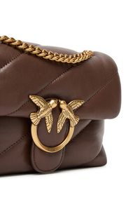 Pinko - PINKO Torebka Love Puff Mini CL PE 25 PLTT 100039 A0F2 Brązowy. Kolor: brązowy. Materiał: skórzane