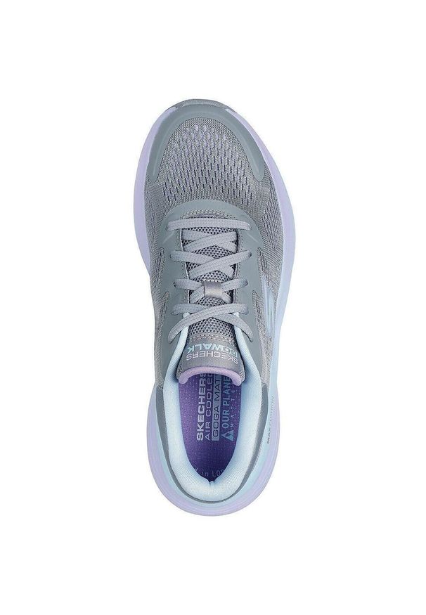 skechers - Adidasy Skechers Go Walk Max Walker -, Kobiety. Kolor: szary. Materiał: materiał
