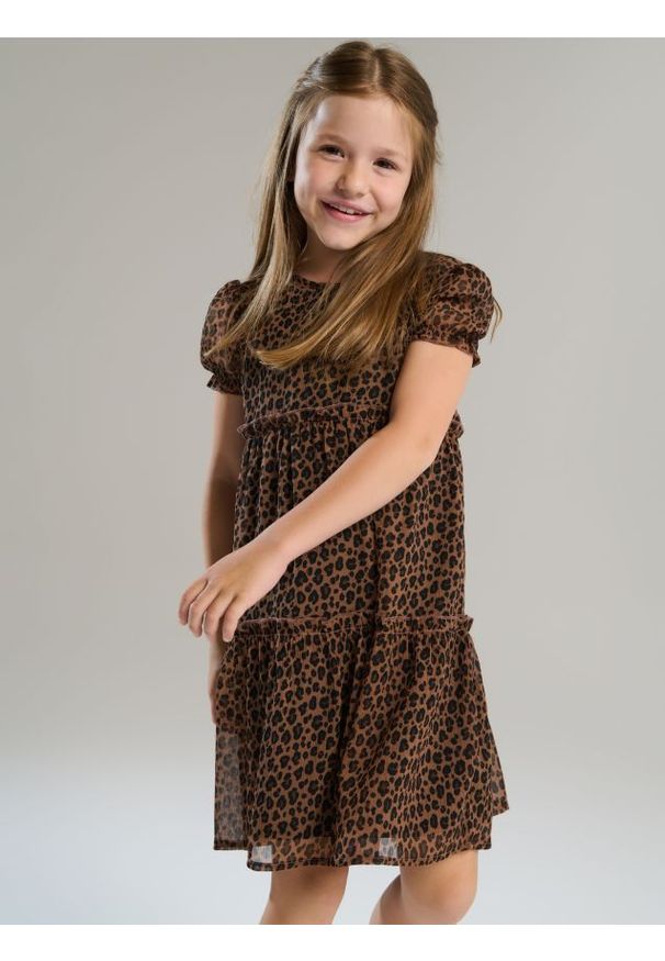 Sinsay - Luźna sukienka we wzór zwierzęcy - wielobarwny. Wzór: motyw zwierzęcy