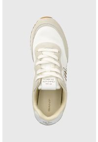 GANT - Gant sneakersy Bevinda kolor biały. Nosek buta: okrągły. Zapięcie: sznurówki. Kolor: biały. Materiał: skóra