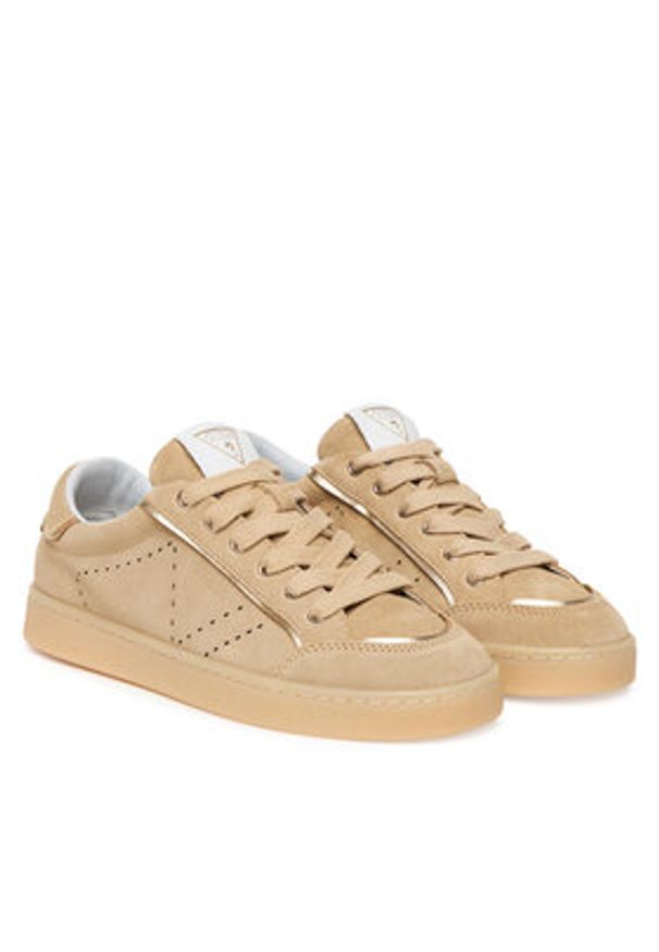 Guess Sneakersy FLPJHE SUE12 Beżowy. Kolor: beżowy. Materiał: zamsz, skóra