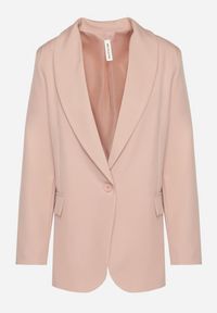 Renee - Ciemnoróżowa Marynarka z Ozdobną Imitacją Kieszeni Nilzedi. Okazja: na co dzień, na spotkanie biznesowe, do pracy. Kolor: różowy. Styl: casual, biznesowy, elegancki, klasyczny #5