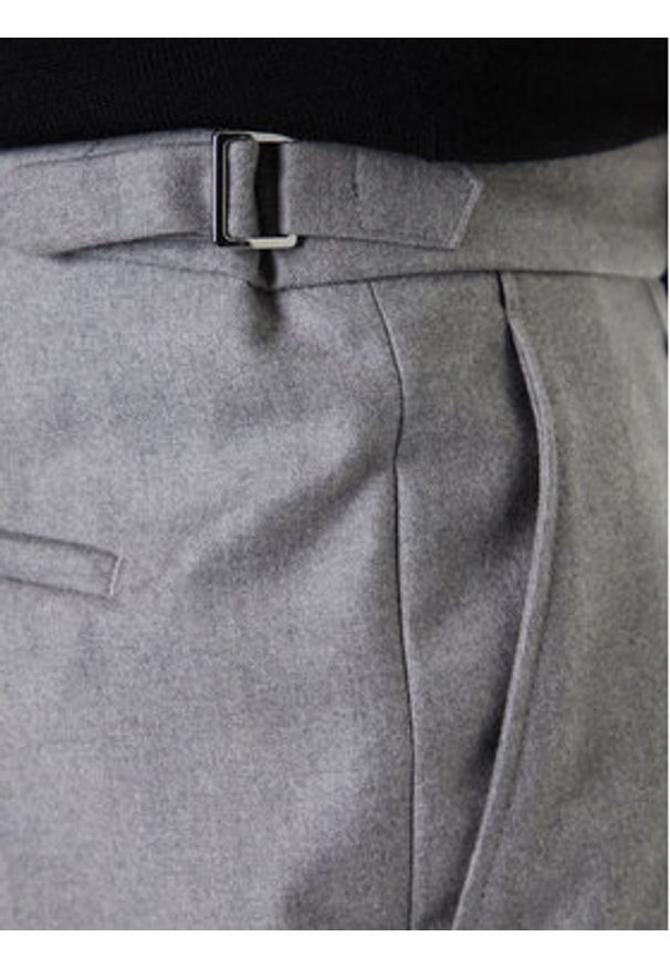 BOSS Chinosy C-Perino 50551829 Szary Tapered Fit. Kolor: szary. Materiał: wełna