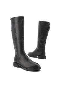 Czarne Kozaki S.Barski Wygodne Obuwie Damskie. Okazja: na co dzień. Zapięcie: zamek. Kolor: czarny. Materiał: skóra. Szerokość cholewki: normalna. Styl: klasyczny, casual, elegancki #7