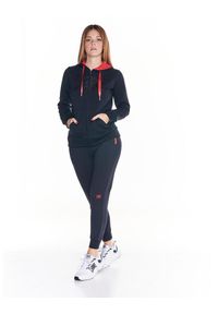 LEONE 1947 APPAREL - Damski dres z kapturem, uniwersytecki. Kolor: czarny. Materiał: dresówka. Sport: fitness