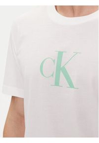 Calvin Klein Swimwear T-Shirt KM0KM00971 Biały Regular Fit. Kolor: biały. Materiał: bawełna