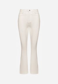 Renee - Białe Bawełniane Jeansy Typu Dzwony Tilaira. Okazja: na co dzień. Kolor: biały. Styl: casual, klasyczny #5