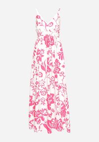 Born2be - Fuksjowa Sukienka na Regulowanych Ramiączkach z Gumkami na Plecach Ściągana Troczkiem Harnela. Okazja: na co dzień. Kolor: różowy. Długość rękawa: na ramiączkach. Typ sukienki: proste. Styl: elegancki, casual, klasyczny #5