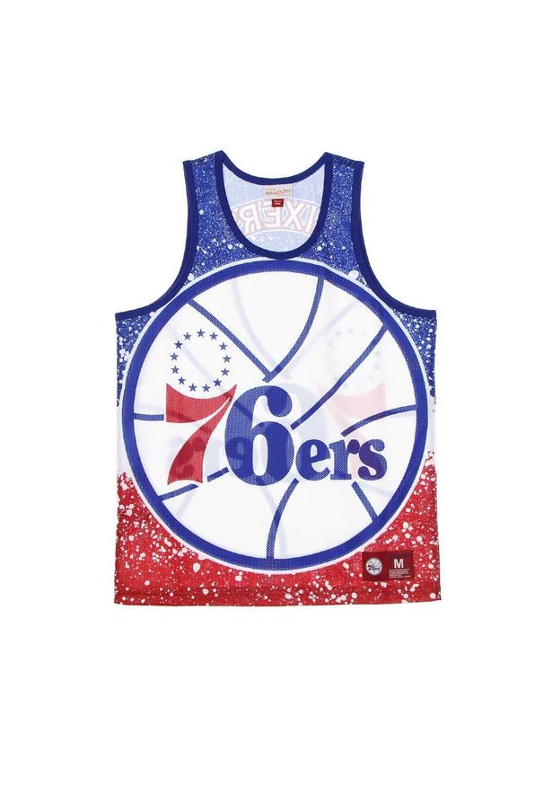 Koszulka Sport bezrękawnik Mitchell & Ness NBA Philadelphia 76ers Tank Top. Kolor: czerwony, wielokolorowy, niebieski. Długość rękawa: bez rękawów