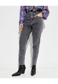ISABEL MARANT - Szare jeansy Nadeloisa. Stan: podwyższony. Kolor: szary. Długość: długie