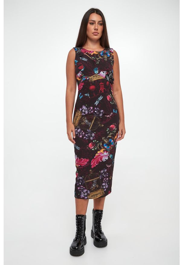 Versace Jeans Couture - Sukienka midi VERSACE JEANS COUTURE. Długość: midi