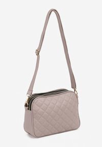 Born2be - Szara Trzykomorowa Torebka Pikowana na Ramię z Dodatkowym Regulowanym Paskiem Rivila. Kolor: szary. Materiał: pikowane. Styl: elegancki, casual. Rodzaj torebki: na ramię #3