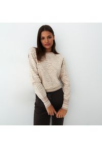 Mohito - Wzorzysty sweter - Beżowy. Kolor: beżowy #1
