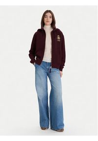 TOMMY HILFIGER - Tommy Hilfiger Bluza WW0WW46126 Bordowy Regular Fit. Kolor: czerwony. Materiał: bawełna #8
