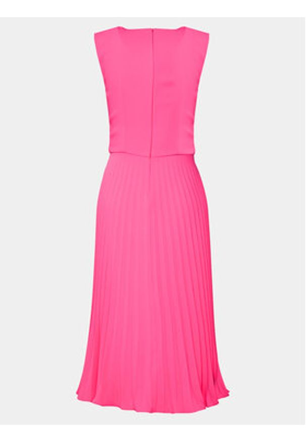 Nissa Sukienka koktajlowa RZ14841 Różowy Slim Fit. Kolor: różowy. Materiał: syntetyk. Styl: wizytowy