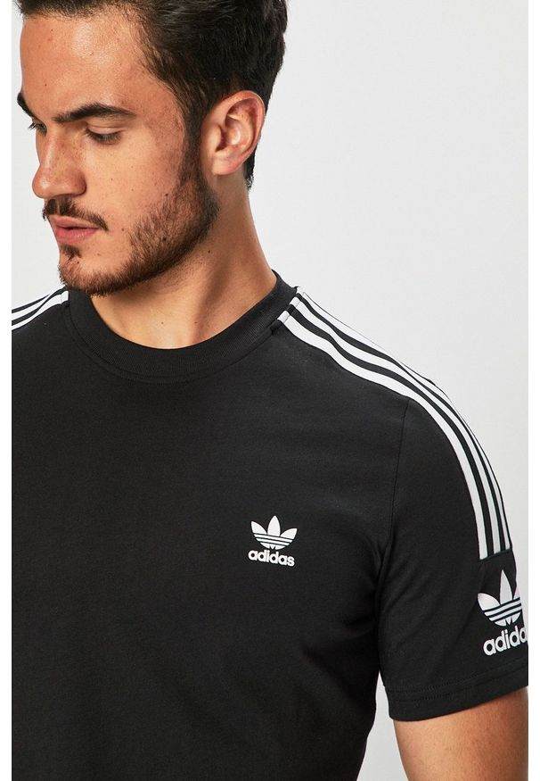 adidas Originals - T-shirt. Okazja: na co dzień. Kolor: czarny. Materiał: dzianina. Styl: casual