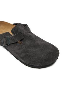 Birkenstock Klapki Boston zamsz 1028552 Szary. Kolor: szary. Materiał: skóra, zamsz #6