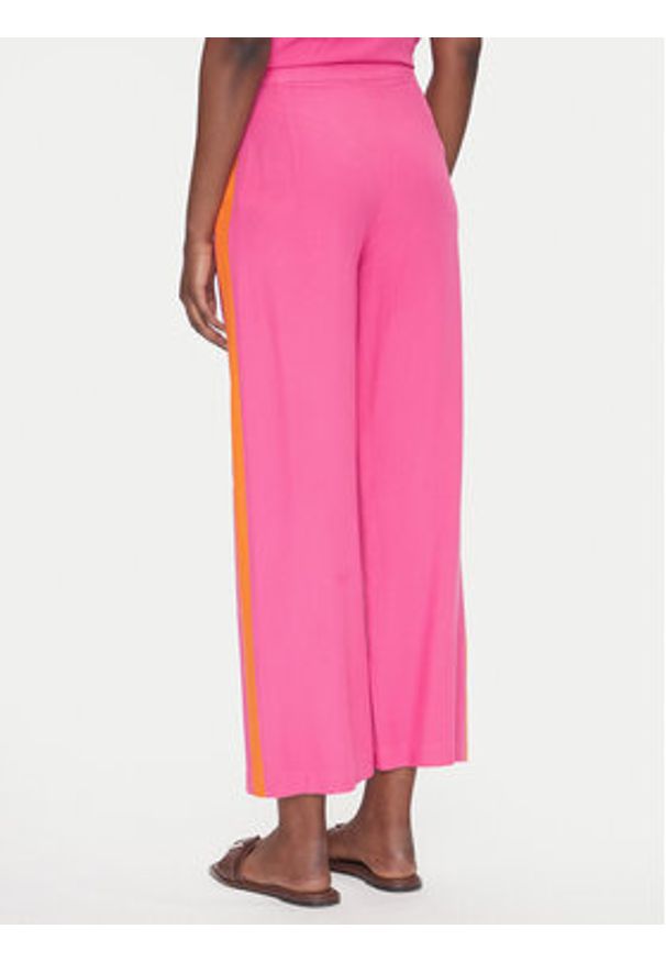 LOLA CASADEMUNT Spodnie materiałowe LS2514015 Różowy Relaxed Fit. Kolor: różowy. Materiał: wiskoza
