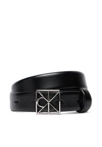 Calvin Klein Pasek Damski Emblem Buckle 25Mm Fixed Smooth LV04F7072G Czarny. Kolor: czarny. Materiał: skóra