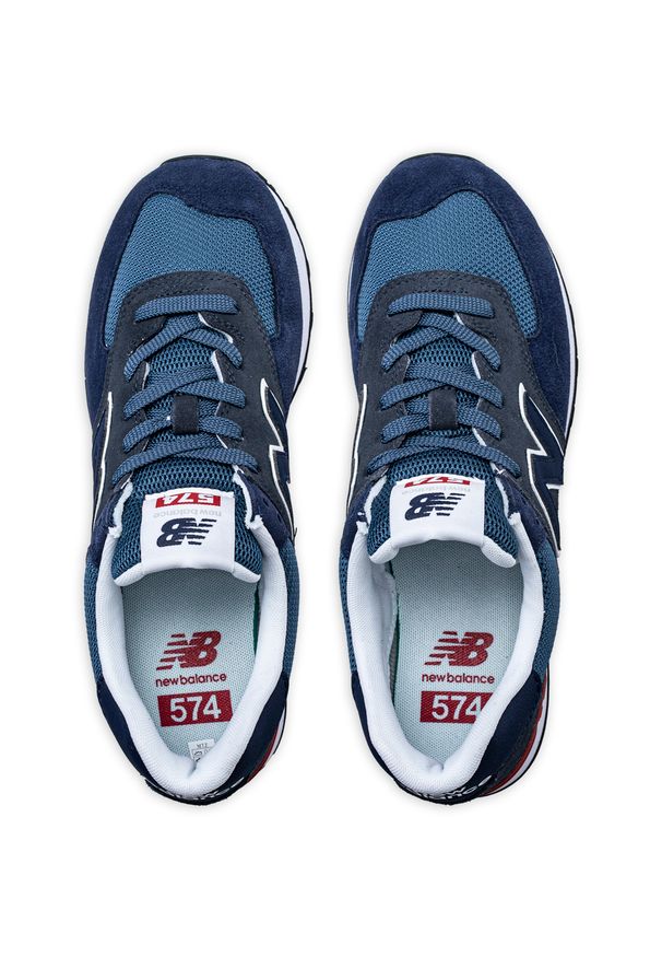 New Balance 574 granatowe (ML574EAE). Kolor: niebieski. Materiał: guma, materiał. Szerokość cholewki: normalna. Model: New Balance 574