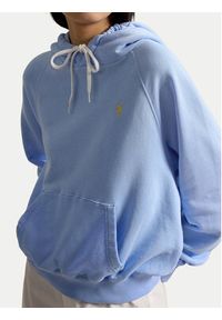 Polo Ralph Lauren Bluza 211971691503 Niebieski jasny Relaxed Fit. Typ kołnierza: polo. Kolor: niebieski. Materiał: bawełna #4