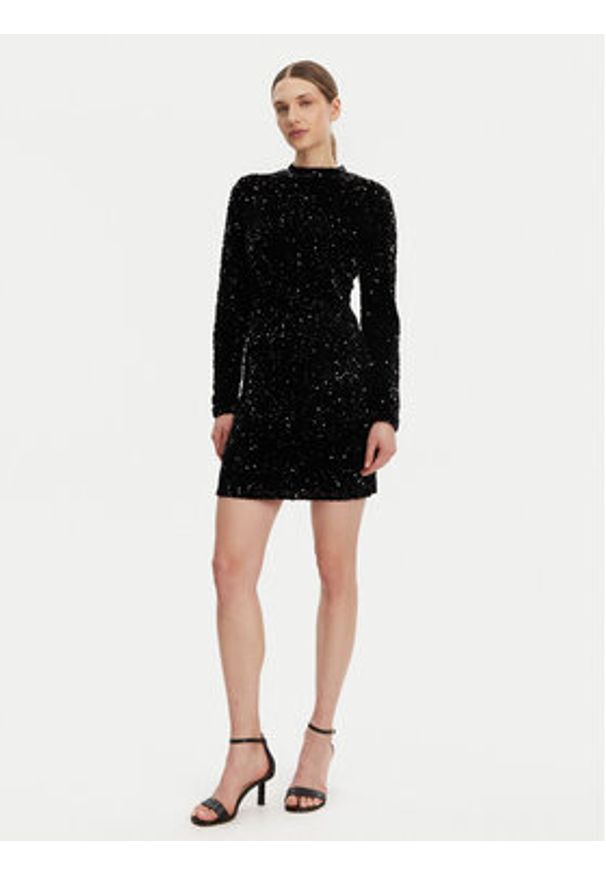 DKNY Sukienka koktajlowa P4ID6XQY Czarny Regular Fit. Kolor: czarny. Materiał: syntetyk. Styl: wizytowy