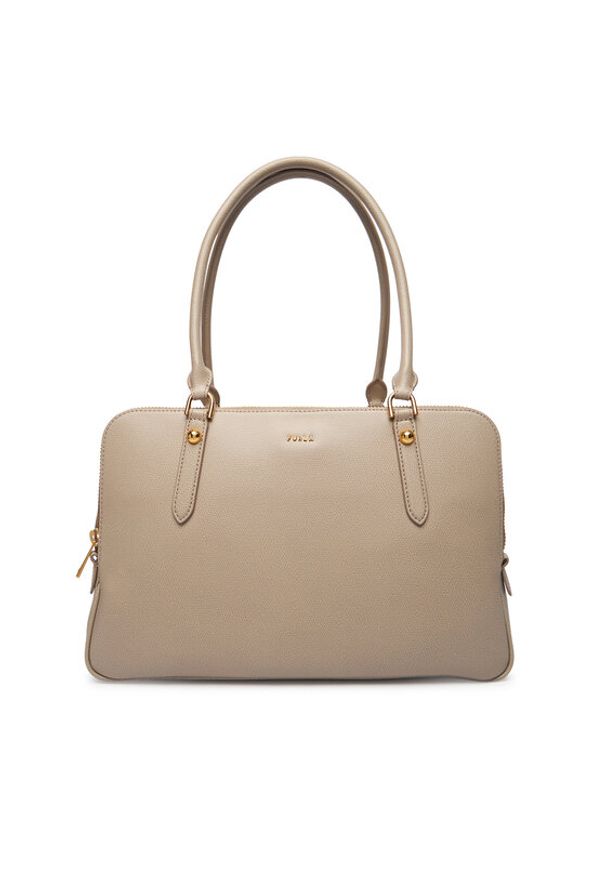 Furla Torebka Giulia L WB01872 BX0460 CN 4488S Beżowy. Kolor: beżowy. Materiał: skórzane, zamszowe