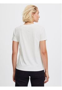 ICHI T-Shirt 20120143 Biały Regular Fit. Kolor: biały. Materiał: bawełna
