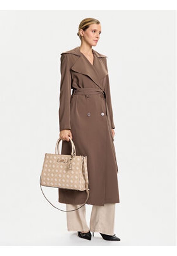 Guess Torebka Silia HWGP98 90220 Beżowy. Kolor: beżowy. Materiał: skórzane