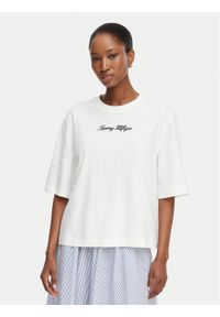 TOMMY HILFIGER - Tommy Hilfiger T-Shirt Classic WW0WW50948 Biały Relaxed Fit. Kolor: biały. Materiał: bawełna #1