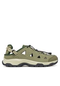 salomon - Salomon Sandały Alhama L47786400 Zielony. Kolor: zielony. Materiał: skóra