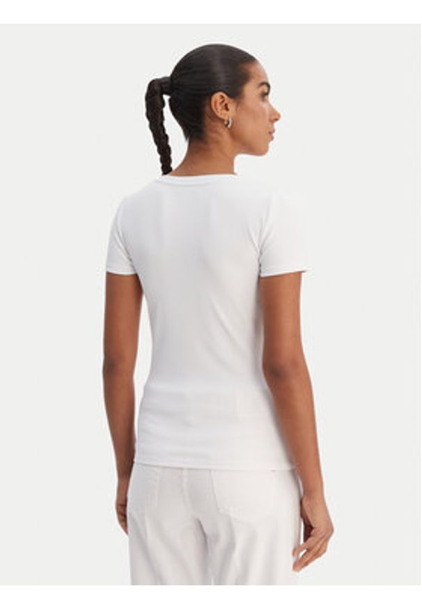 Fracomina T-Shirt FP26ST3001J42701 Biały Slim Fit. Kolor: biały. Materiał: syntetyk