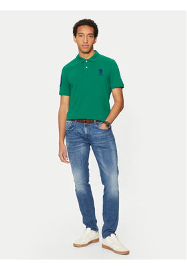 U.S. Polo Assn. Polo MUP3313 Zielony Regular Fit. Typ kołnierza: polo. Kolor: zielony. Materiał: bawełna