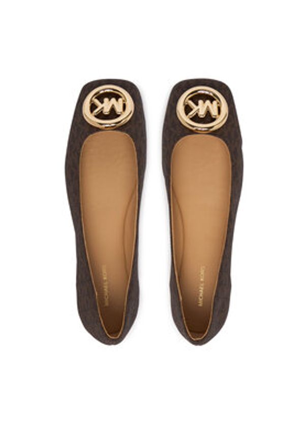 MICHAEL Michael Kors Baleriny Milan Flex Ballet 40F5MLFP1B Brązowy. Kolor: brązowy. Materiał: skóra