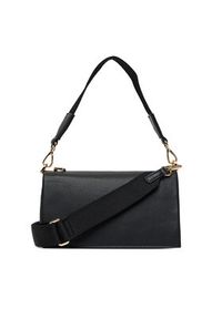 TOMMY HILFIGER - Tommy Hilfiger Torebka Her Med Crossover AW0AW17726 Czarny. Kolor: czarny. Materiał: skórzane #4