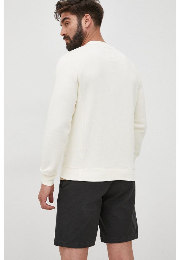 G-Star RAW - G-Star Raw bluza męska kolor brązowy gładka. Kolor: beżowy. Materiał: dzianina, poliester. Wzór: gładki