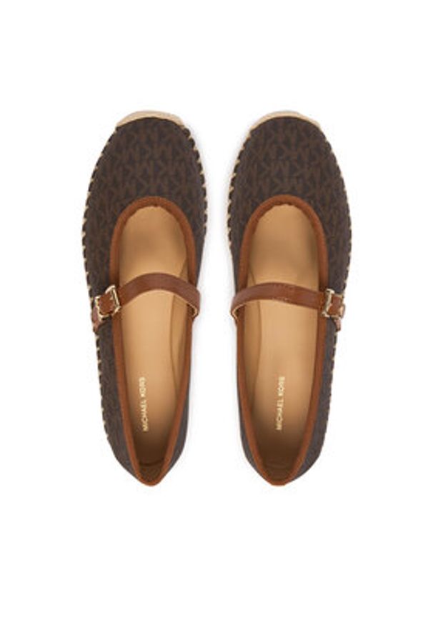 MICHAEL Michael Kors Espadryle Lynn 40R6LYFP1B Brązowy. Kolor: brązowy. Materiał: skóra