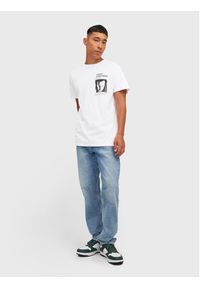 Jack & Jones T-Shirt Home 12222006 Biały Regular Fit. Kolor: biały. Materiał: bawełna #7