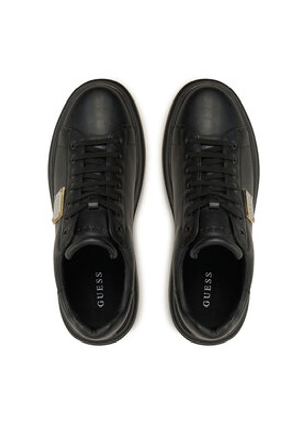 Guess Sneakersy Elba FMFELB ELE12 Czarny. Kolor: czarny. Materiał: skóra