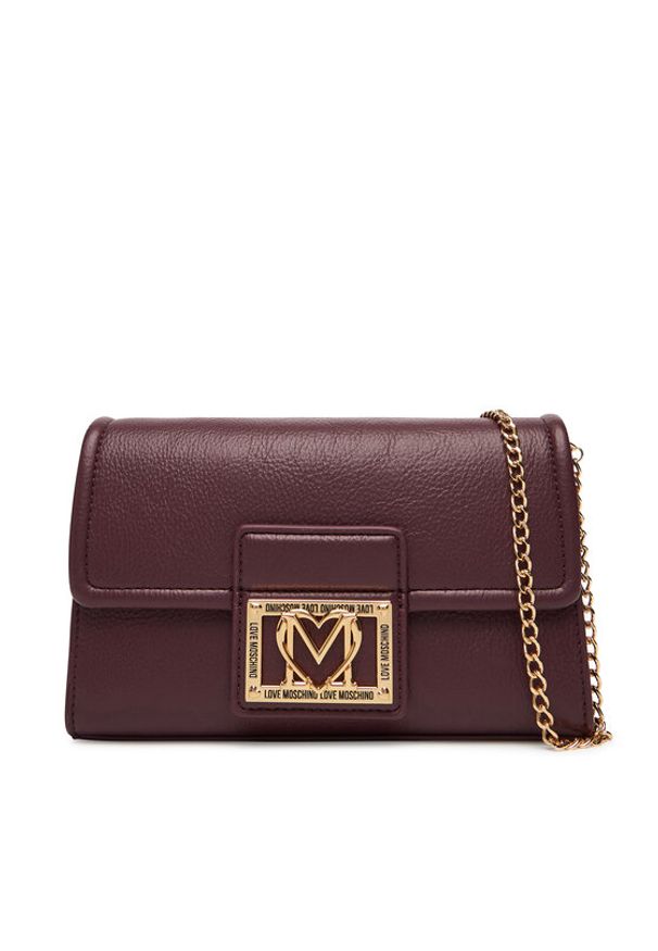 Love Moschino - LOVE MOSCHINO Torebka JC4093PP1NLI0552 Bordowy. Kolor: czerwony. Materiał: skórzane