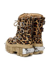 NEW ROCK Trzewiki M-WALL373 Beżowy. Kolor: beżowy. Materiał: skóra. Styl: rockowy #5