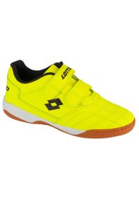 Buty treningowe dziecięce LOTTO PACER halowe, futsal. Kolor: czarny, żółty, wielokolorowy