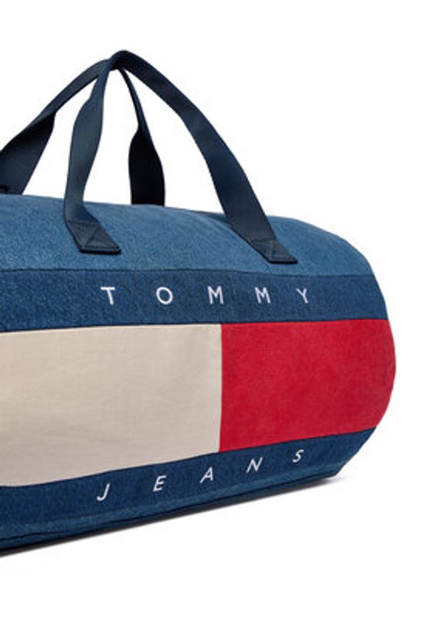 Tommy Jeans Torba Archive Denim Duffle AM0AM13813 Niebieski. Kolor: niebieski. Materiał: materiał